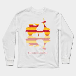 Barcelona Scooter Catalunya Colors Long Sleeve T-Shirt